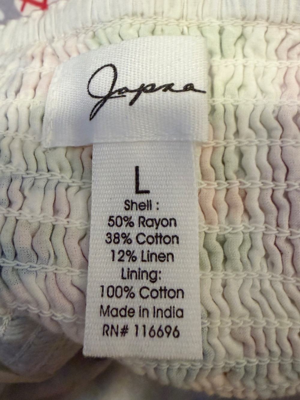 Japna Linen Blend Mini Dress Fruit Print Women's Large Sleeveless Euro Summer - Picture 8 of 8